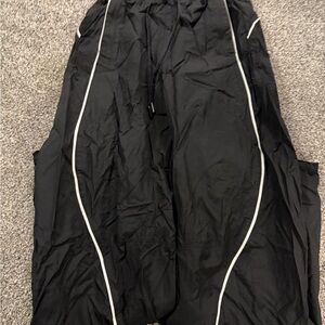 lululemon athletica Black Track Joggers with White Piping